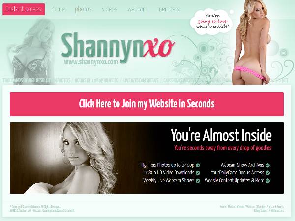 Shannynxo.com discount